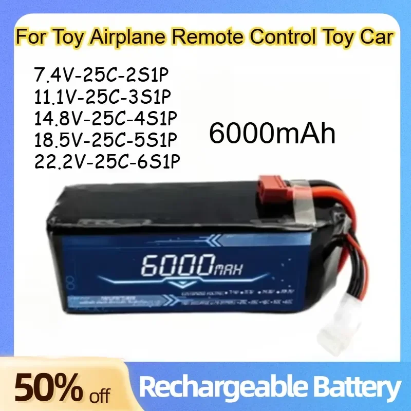High Quality Lithium Battery 6000mAh for Model Aircraft UAV Remote Control Toy Car Toy Helicopter Rechargeable Batteries