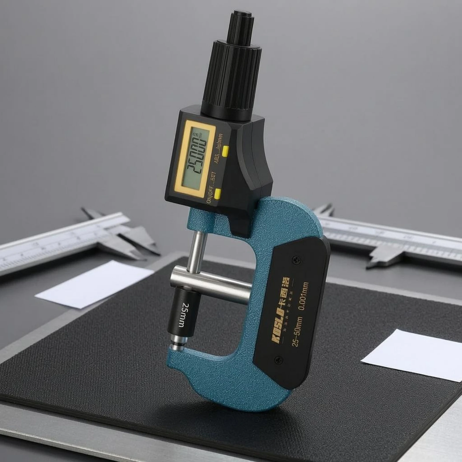 Digital Outside Micrometer 0.001 Mm Resolution Digital Micrometer Precision Measurement Tool High Accuracy C-Shaped Frame