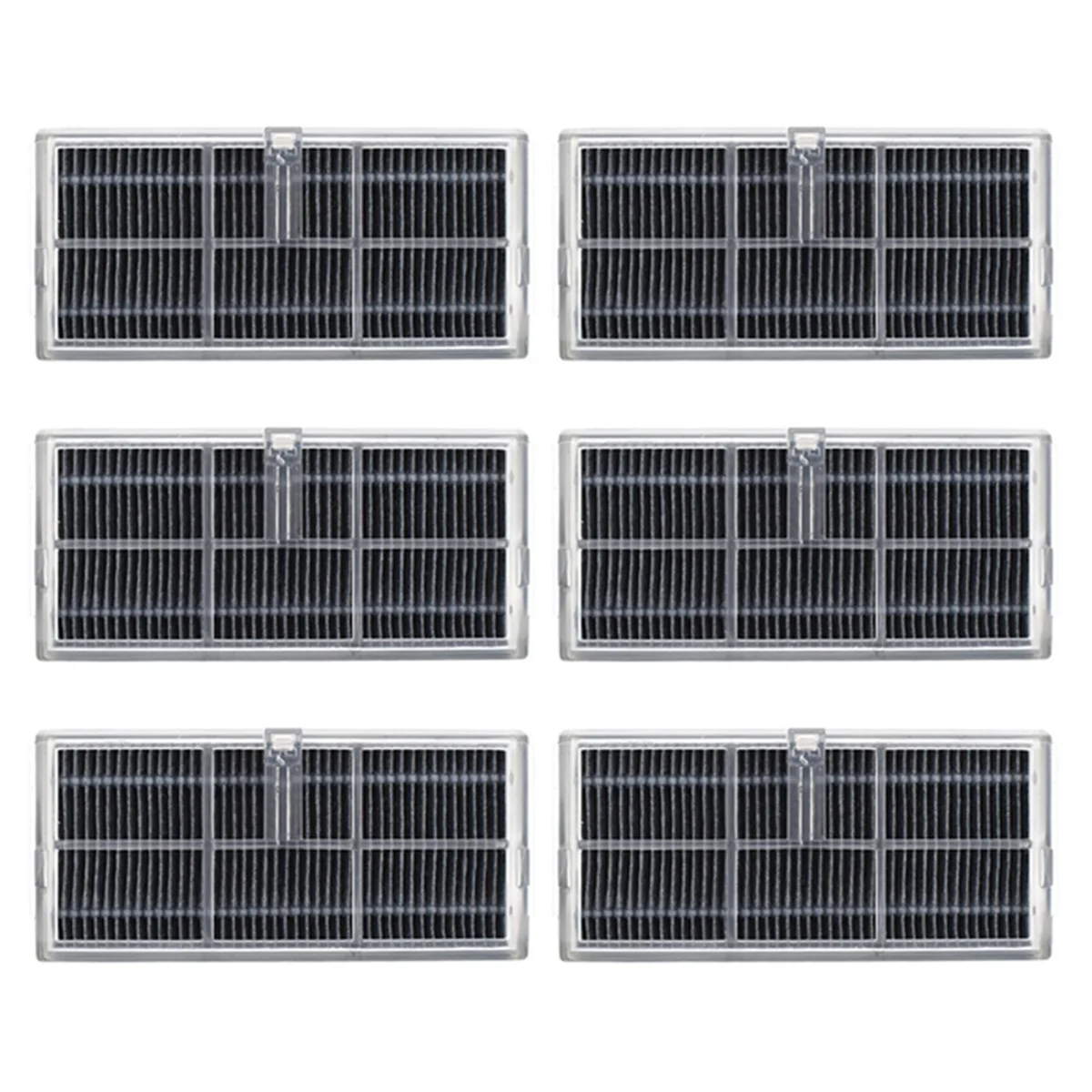 قطع غيار مرشحات 6 قطعة شعبية لـ Dreame Bot X40 /X40 Pro/ X40 Ultra مكنسة كهربائية قابلة للغسل مرشحات HEPA