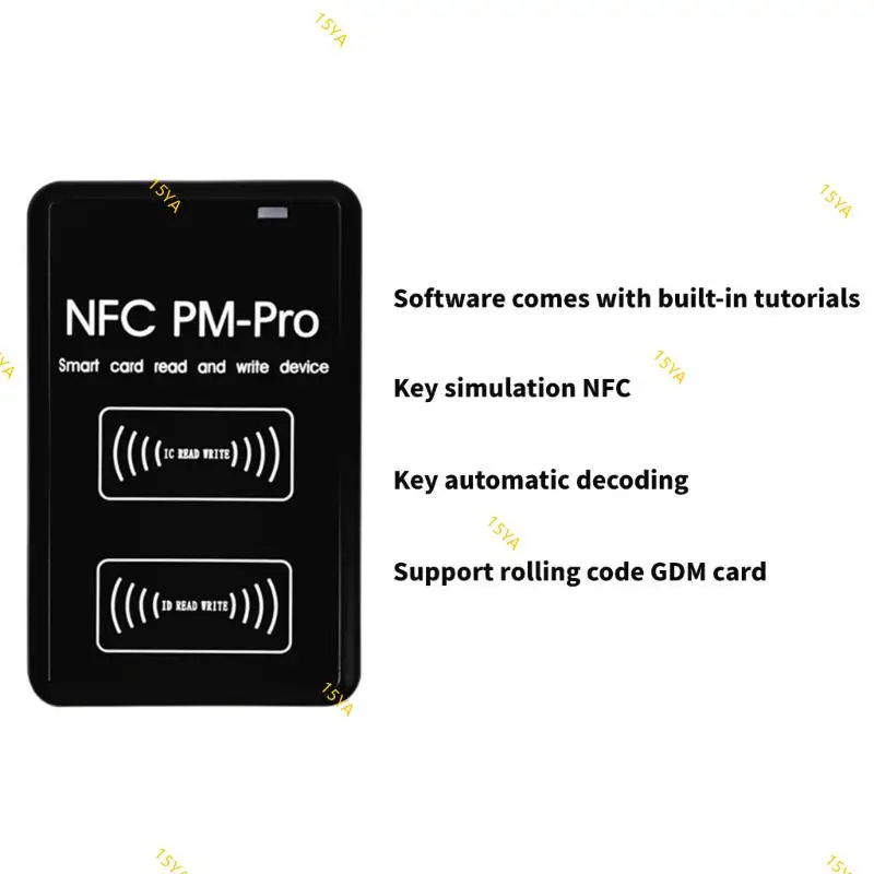 15YA tragbare PM-professionelle Karte Duplicator Card Copier unterstützt 125 kHz bis 13,56 MHz Frequenzen mit USB-Datenkabel