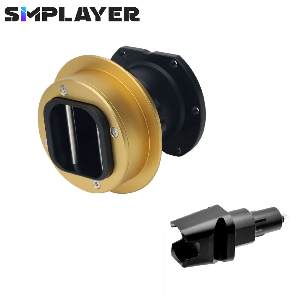 

Simplayer QR2 Pro Accessories Wheel-side Quick Release (Golden) + QR2 Base-side (Type-C) for Fanatec