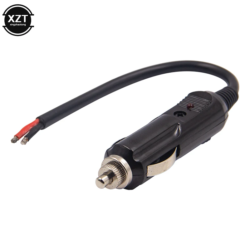 High Quality 12V 24V Auto Male Car Cigarette Lighter Connector With 15A Fuse Car Electronics LED Socket Plug Connector Adapter