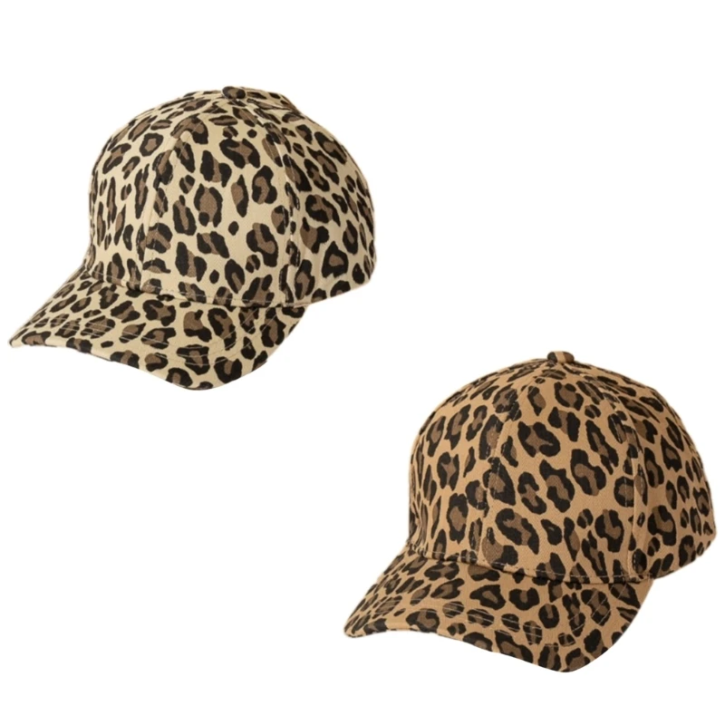 Comfortable Cotton Adjustable Caps Leopards Print Hat For Sports Casual Wear 6XDA