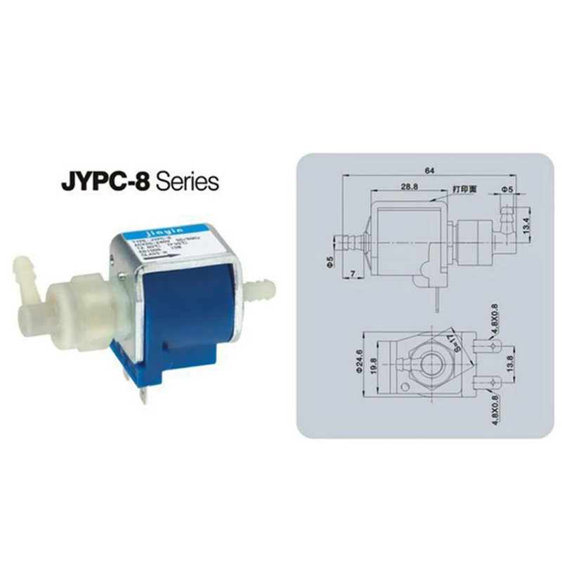 Électropompe électromagnétique pour fers JYPC-8 220V à 240V 15W, 1 pièce, pièces de Valve de Machine à café bleu