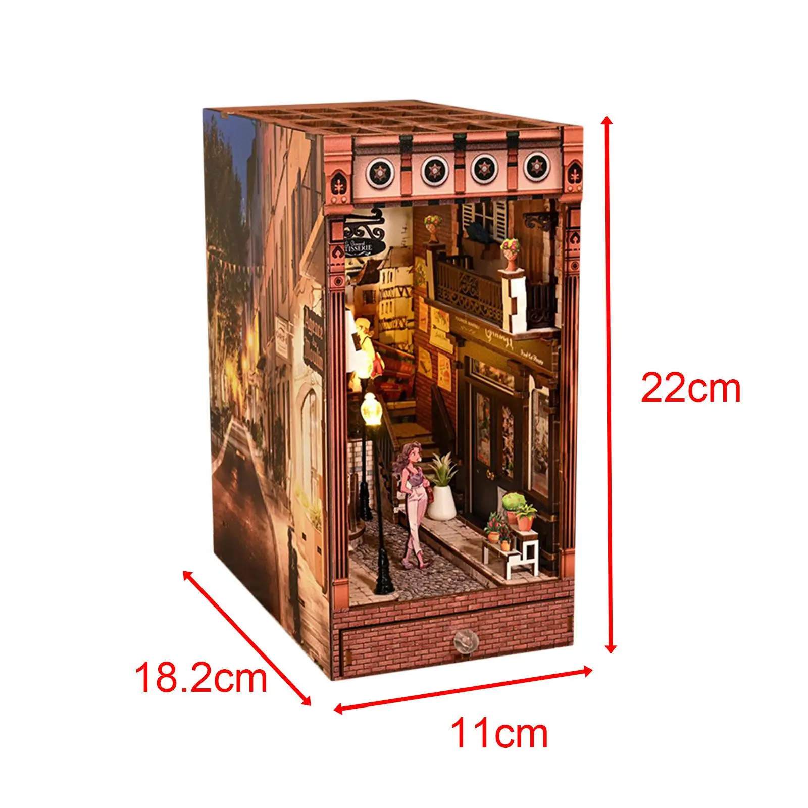 Kit fai da te, puzzle in legno 3D Kit supporto fermalibri per hobby Decorazione per inserto per libreria per