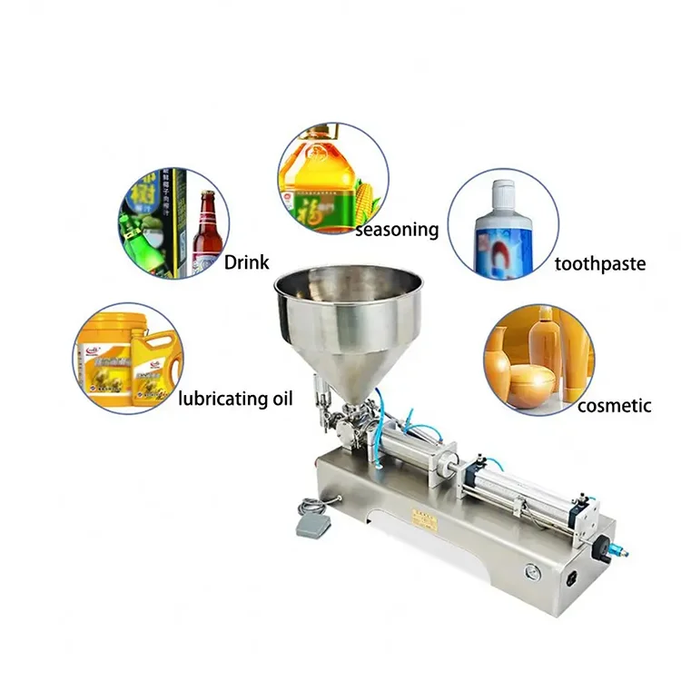 

5000 Ml Semi-automatic Single High Accuracy Pneumatic Piston Honey Filler /Paste Filling Machine For Liquid Bottle