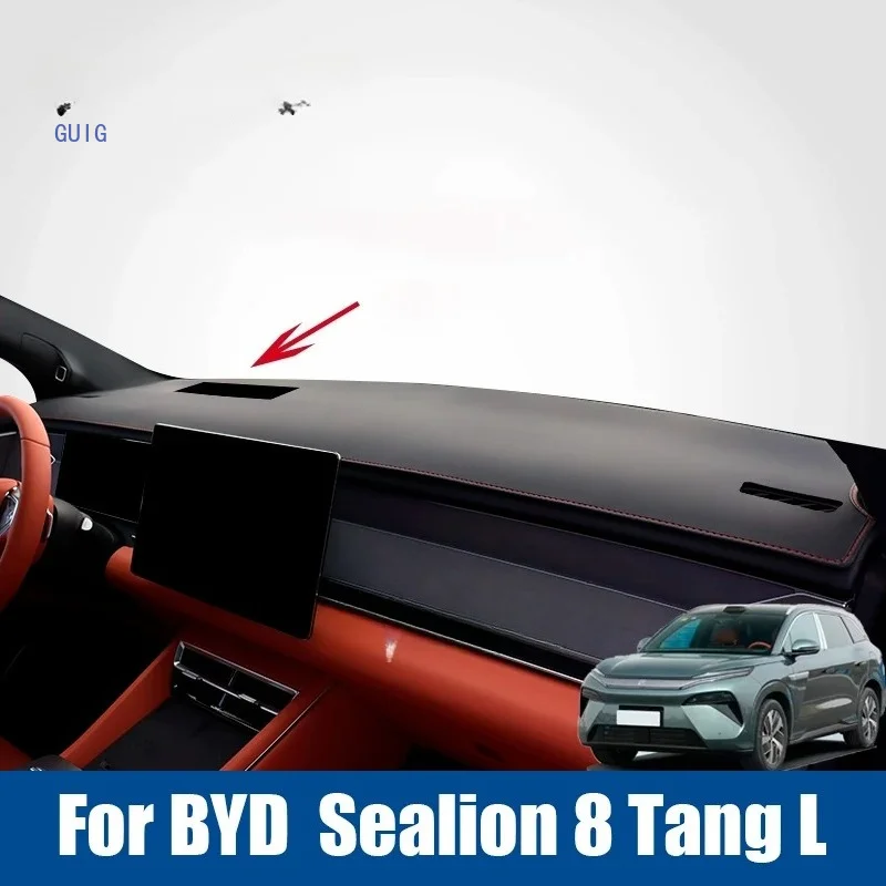 For BYD Sealion 8 TANG L 2025 2026 Car Leather Dash Board Mat Sunproof Anti Slip Interior Accessories