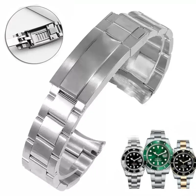 

Watchbands For Rolex SUBMARINER DAYTONA Yacht-Master GMT Watch Band Strap glidelock Clasp 20mm 21mm Stainless Steel Bracelet