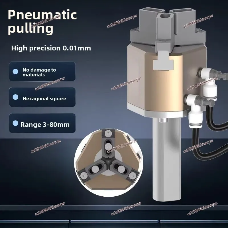 Pneumatic puller puller three-jaw numerical control lathe automatic jaw clamping