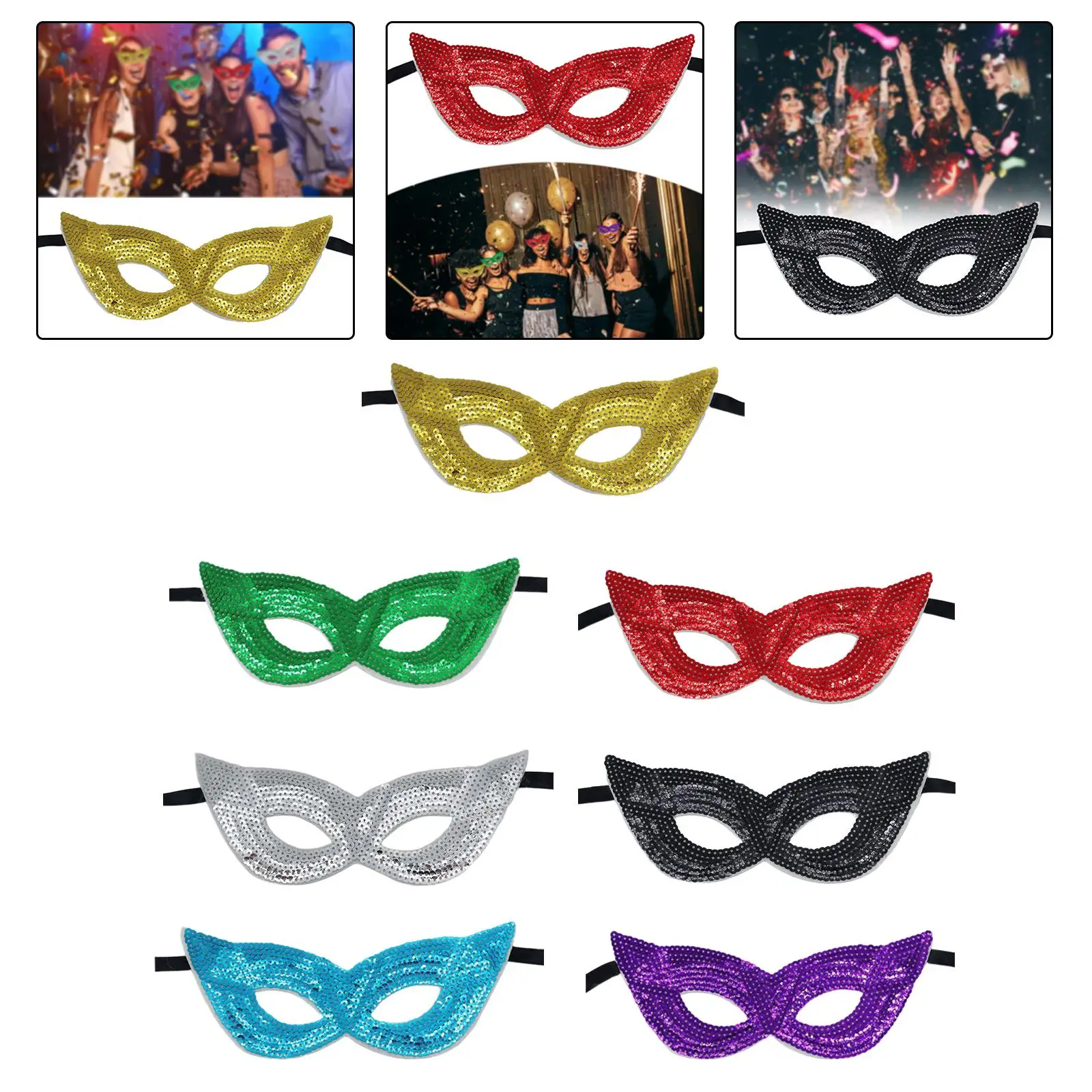 Lightweight Hollow Lace Masquerade Mask for Women Party Face Cover Costume Prop for Mardi Gras Birthday