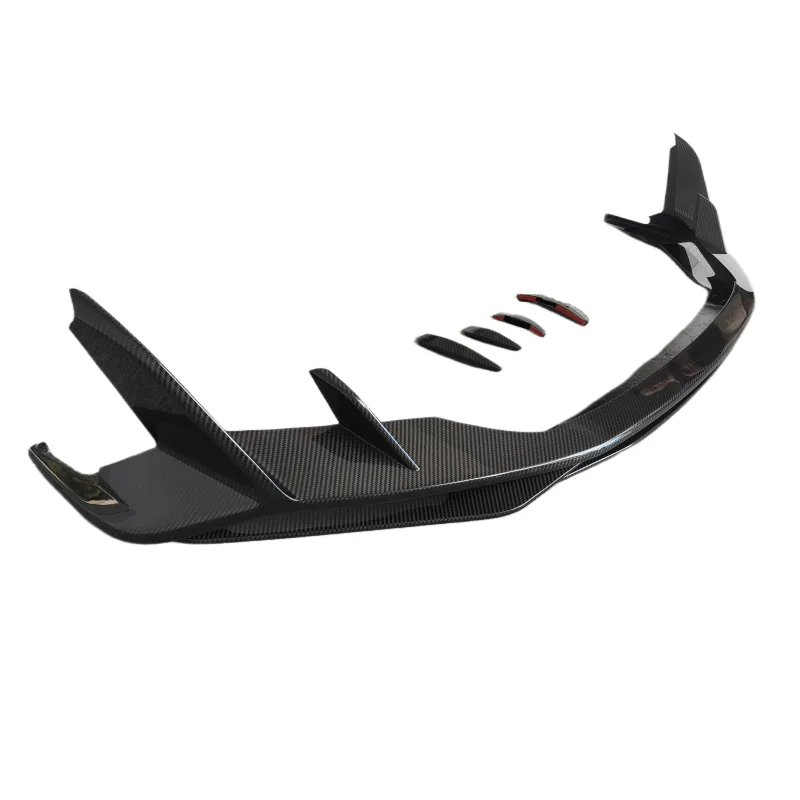 

For 2019-2024 Audi R8 CAP Style True Carbon Fiber Front Diffuser, Front Lip Fan Blade Body Kit