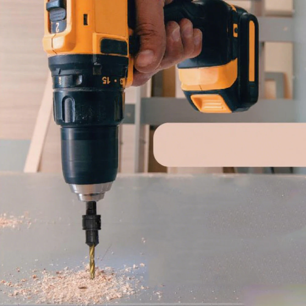 Foret 1/4 accessoires de Machine de forage nouvelle vente 11 pièces ensemble de forets à fraise pour évier de comptoir réglable en bois