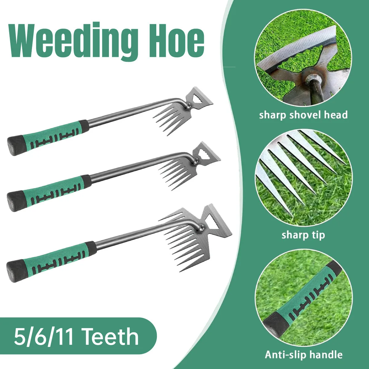 

Garden Weeding Digging Tool Farm Household Hoe Durable Handheld Weeder Artifact
