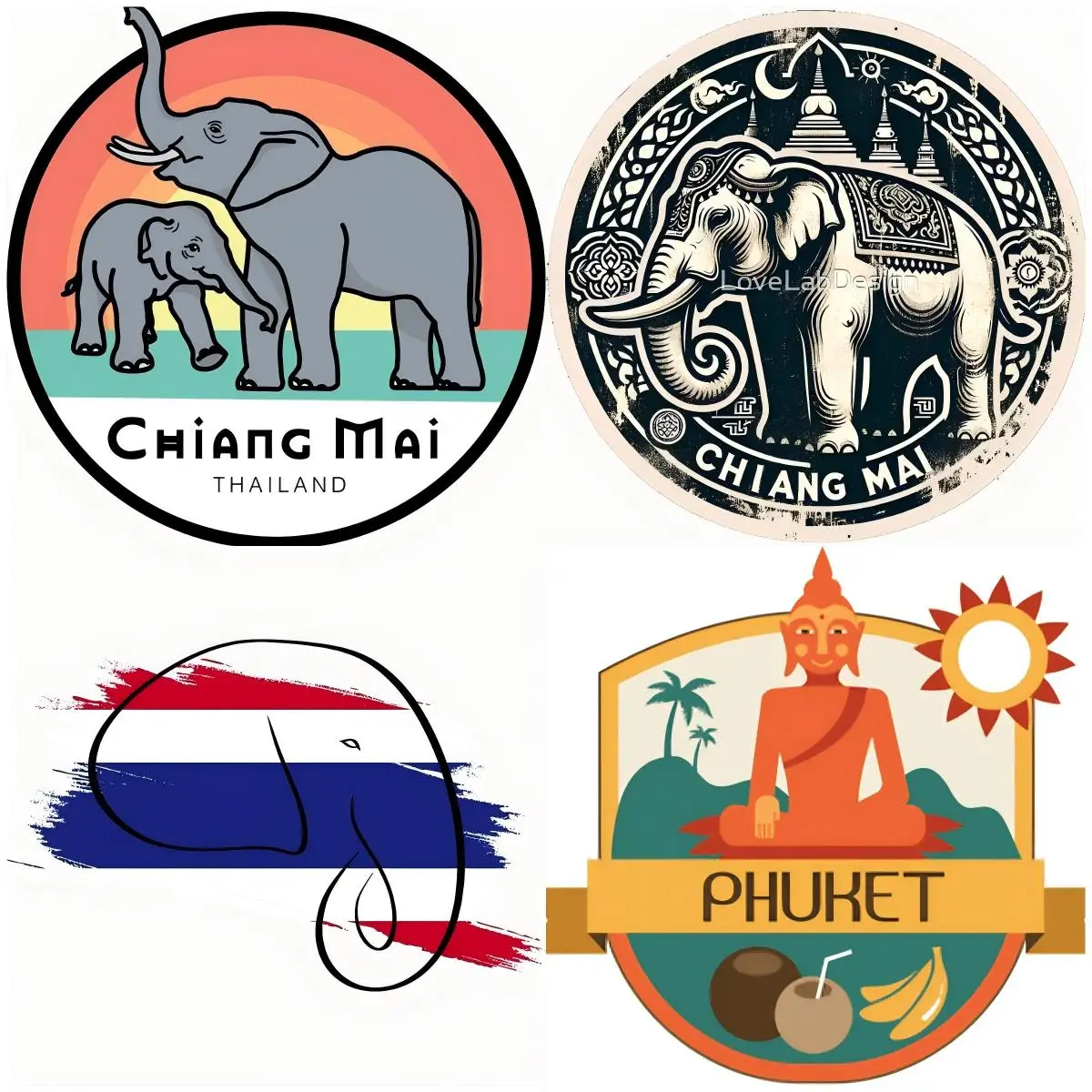

Thailand Chiang Mai Funny Creative Bicycle Sticker Peeker Windows Laptop Waterproof Decoratio Trunk Personality RV Car Stickers