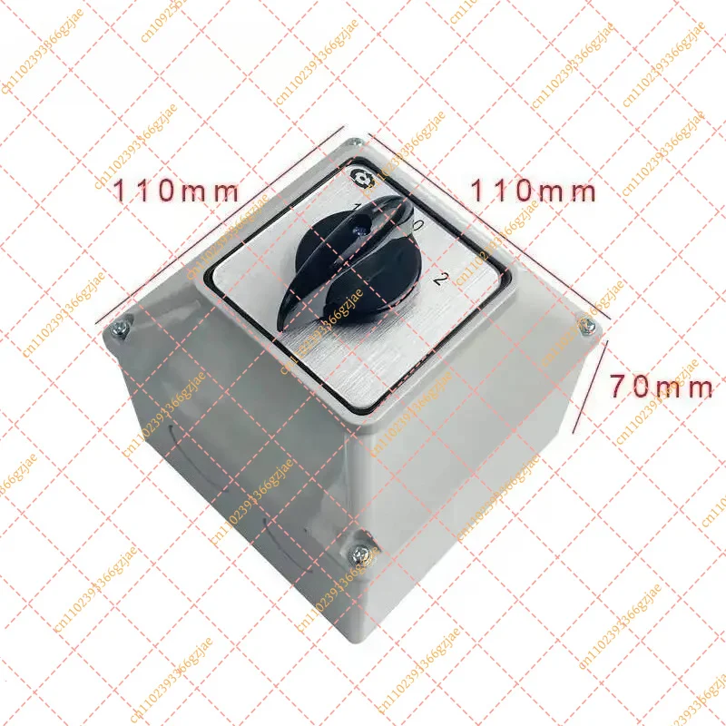 32A Changeover Cam Switch LW26 YMW26 2-3 Positions 1-2 Poles with IP65 Waterproof Box, Silver Contact Replacement Part