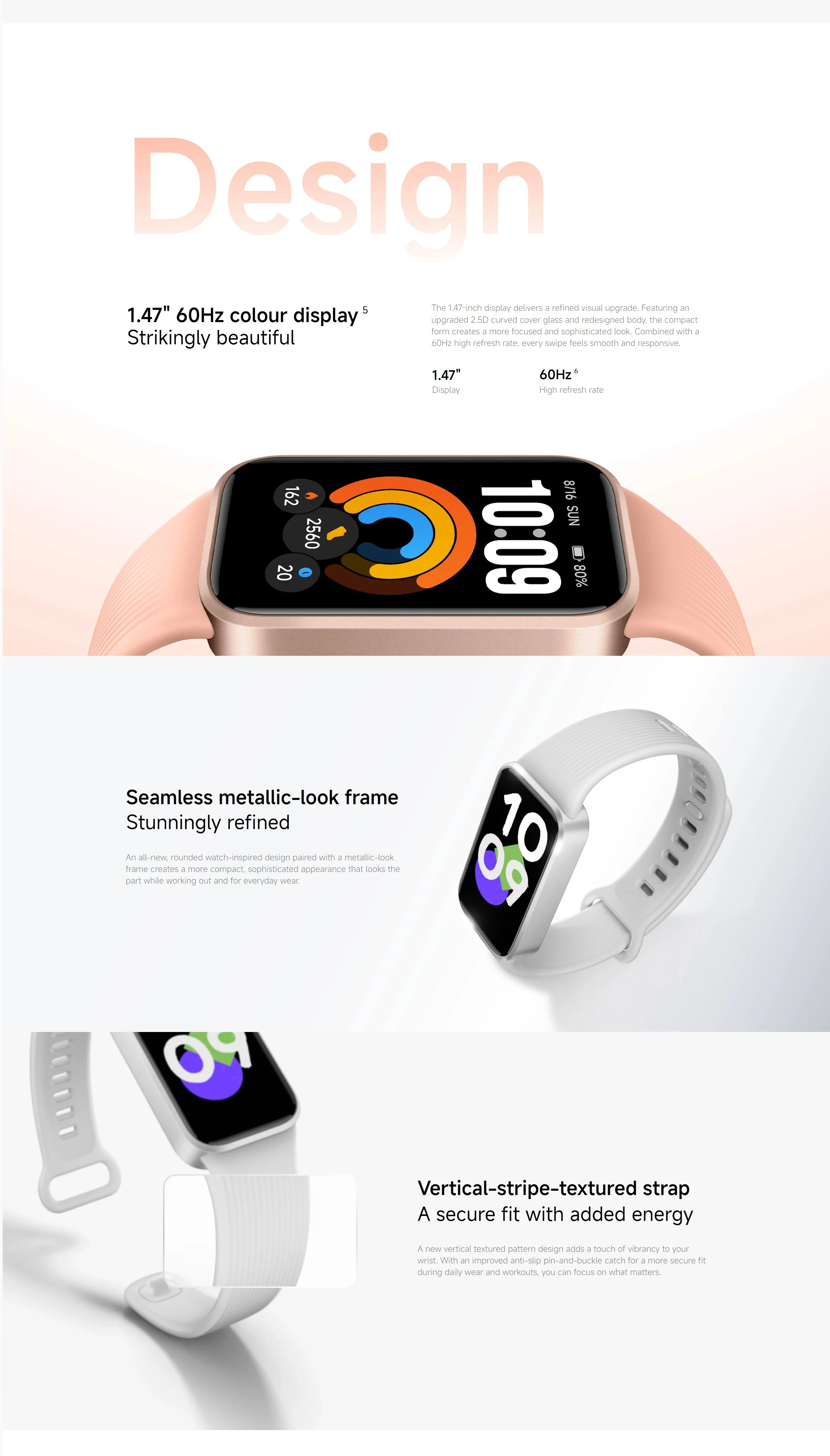 Xiaomi Smart Band 11 Active Global Version 1.47'' TFT Display 5ATM Water Resistance Mi Sports Bracelet 21-days Battery Life