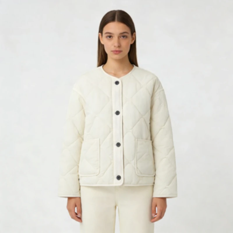 

Autumn new fashion women's clothing European and American style versatile three-color with chest pocket cotton jacket jacket