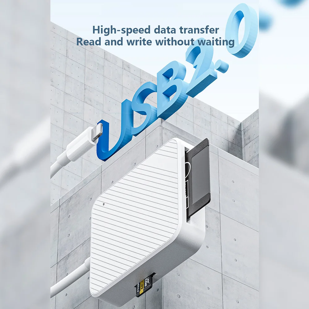 Adaptador de leitor de cartão de memória 4 em 1, tipo c relâmpago, mídia inteligente otg m2 sd sm xd, leitor de cartão para andriod, acessórios para celular