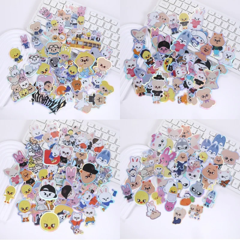 Stray Kids Animal Cartoon Adesivos 50P SKZOO Manuales Criativos Adesivos de Decoração de Bagagem Móvel