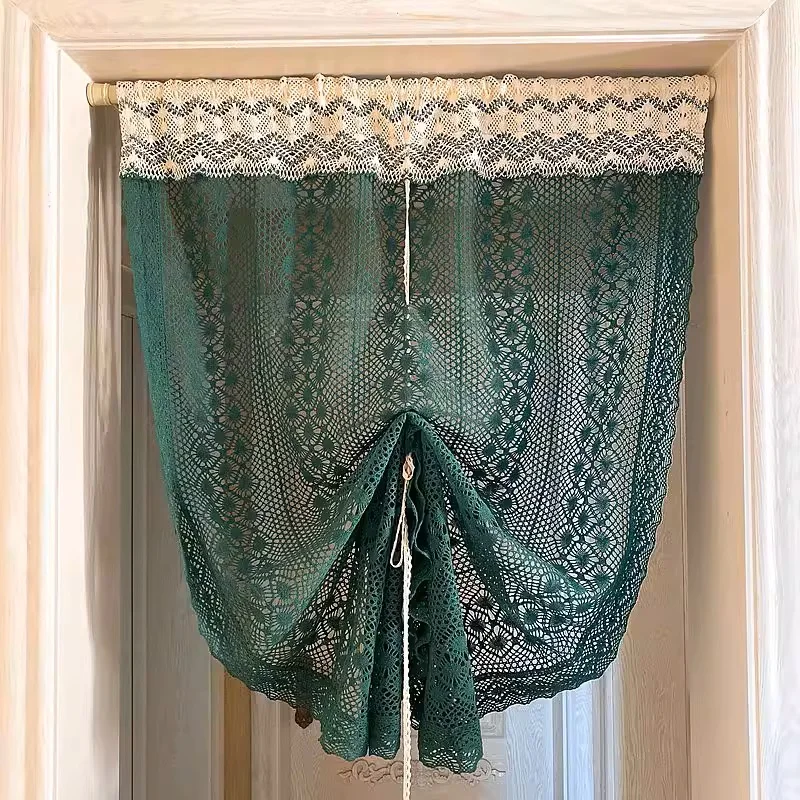 

2024 New Vintage Pastoral Curtain Lift Curtain Balloon Curtain Roman Curtain Partition curtain Home Decor Door Curtain