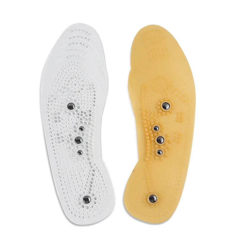 

Magnet Massage Insoles Granule Yellow Magnetic Therapy Insoles Transparent Breathable Health Insoles For Men Women Shoe Pad