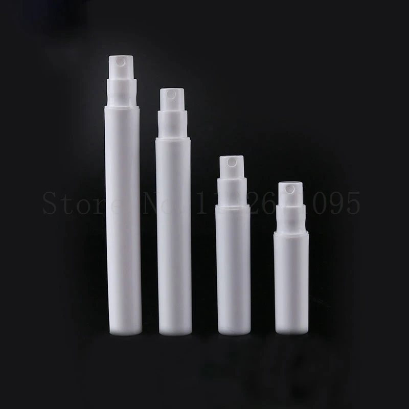 100PCS/LOT 2ml 3ml 4ml 5ml White Plastic Perfume Pen Atomizers Clasp Refillable Small Sample Spray Bottle