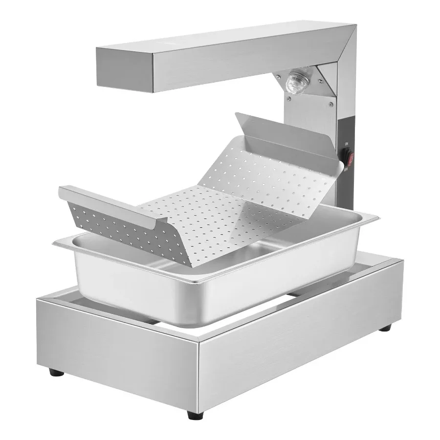 

French Fry Food Warmer 750W Commercial Food Heating Lamp Electric Stainless Steel Warming Light Dump Station Countertop 104-12