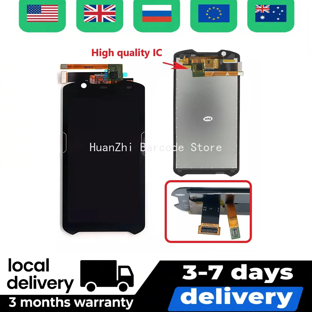 TC52 TC57 TC520K LCD Module with Touch Screen for Zebra Scanner