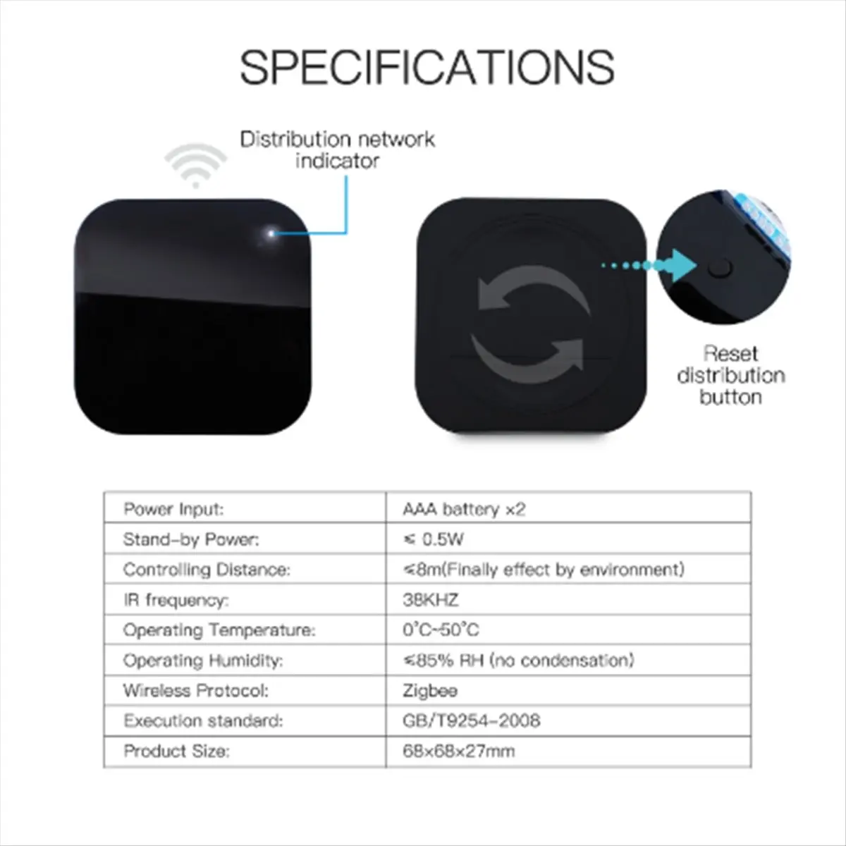 

UFO-R11 ZigBee Кондиционер для телевизора ИК-пульт дистанционного управления для дома Универсальный инфракрасный пульт дистанционного управления питанием от Tuya