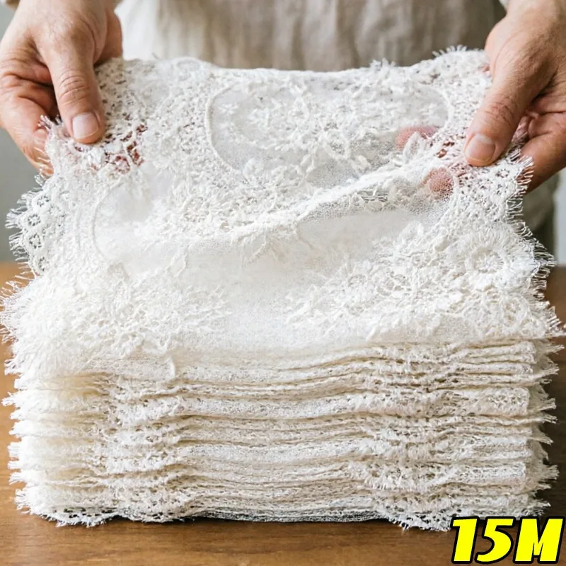 White Lace Tablecloth Vintage Lace Fabric Table Runner Wedding Reception Table Overlay Cloth Boho Party Dressing Decoration