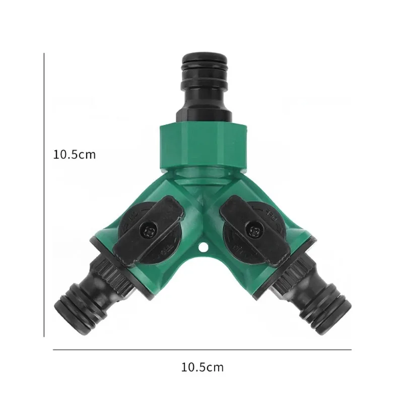 Three way nipple, water pipe connector accessories, quick connector with switch, Y-shaped valve, three-way splitter