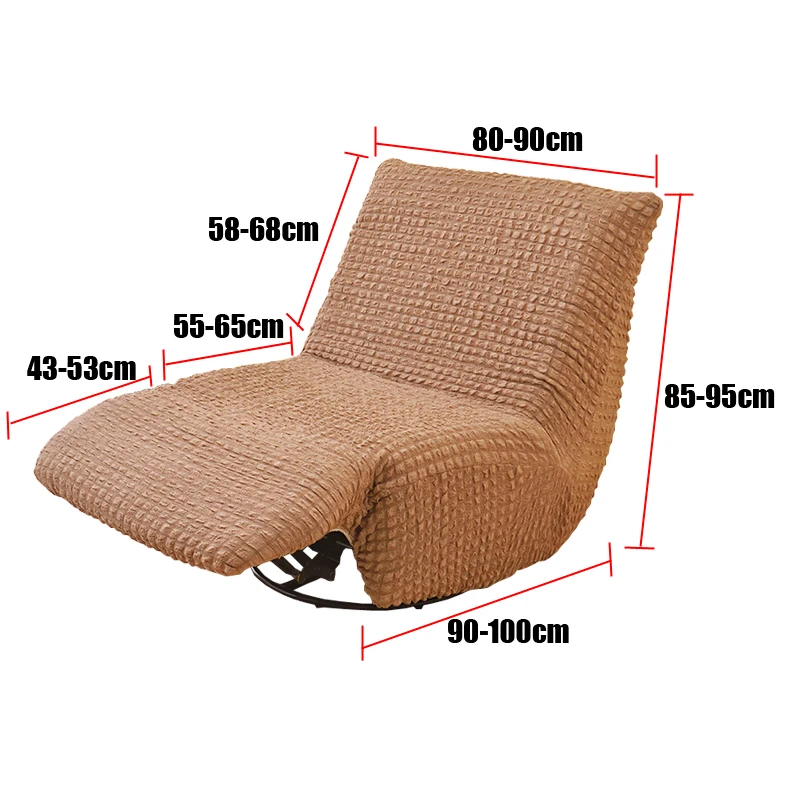 Armless Lounge Chair Cover - High Back Chairs Slipcovers - 1-Piece Form Fit Stretch Furniture Protector