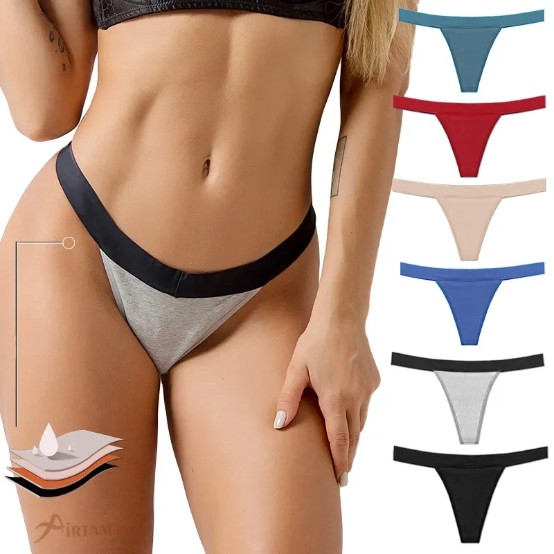 

Women's Panties Highly Elastic,4-layer Comfortable,leak-proof Menstrual Panties Reusable Women's Period Thongs Female Underwear