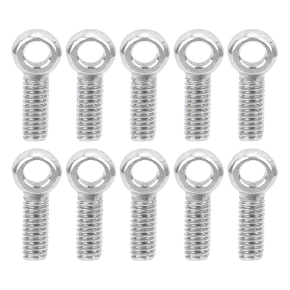 10pcs Reliable Metric Thread Lifting Eye Bolts Heavy Duty Durable Shoulder Swing Bolt Metal Fasteners Screws Machinery Use