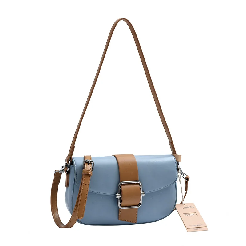 

Fashion Small Underarm Bag, Women's 2024 New High-end Texture Design Saddle Bag, Oil Wax Leather Shoulder Messenger Bag