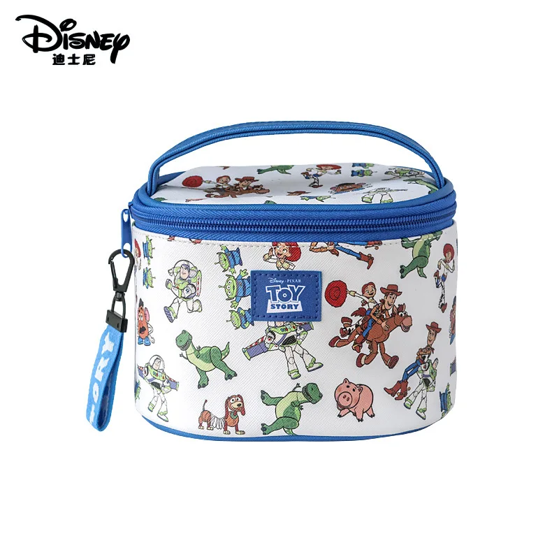 Disney-bolsa de mano de maquillaje Original Pixar Toy Story para mujer, bolso de viaje multifunción de PU, Cubo de almacenamiento, bolsa de