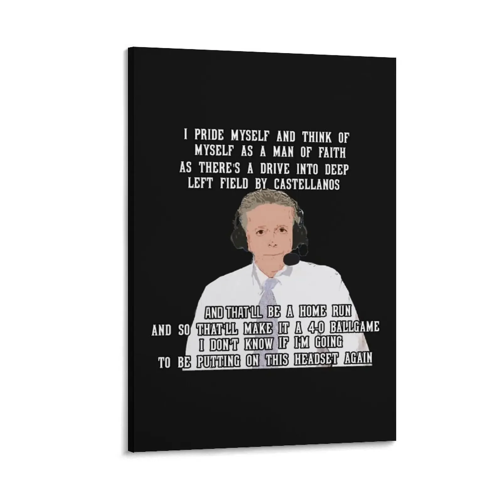 

Thom Brennaman Castellanos Home Run Call Art Canvas Painting wall art canvas painting Paintings on the wall poster Decoration