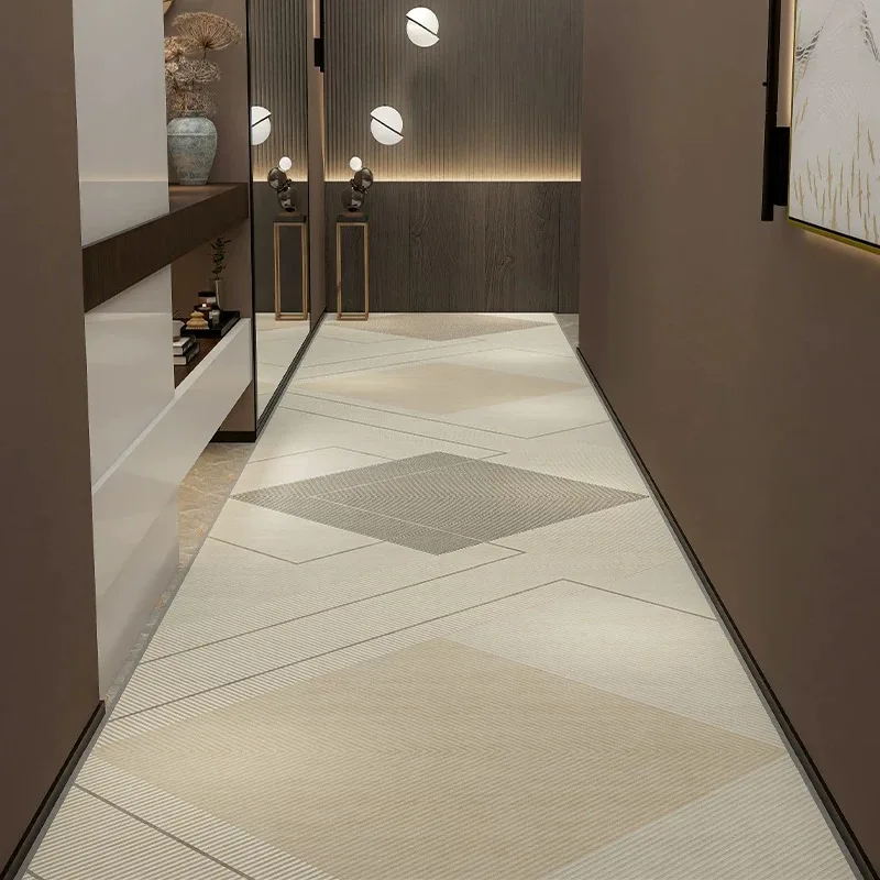 Wabi-sabi Hallway Carpet Corridor Mat Light Luxury Home Decoration Mats Easy Clean Non-slip Rug Long Strip Runner Rugs 미끄럼방지매트