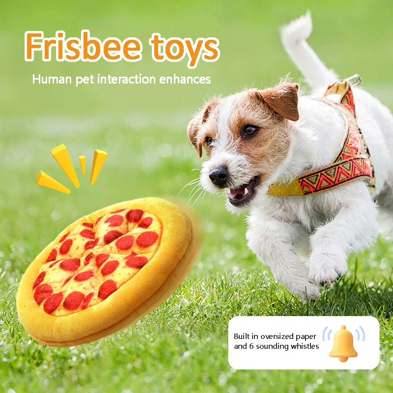 Dog Bite Sound Toy Fun Interactive Training Anti Bite Simulation Pet Teeth Grinding Toy Pizza Newspaper Toy Dog Accessories