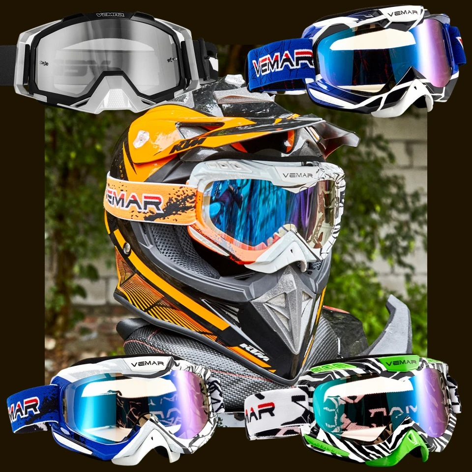 

Adult Men Women Motorcycle Glasses Motocross Helmet Goggles Skiing Gafas Moto Dirt Bike Off Road Free Size Glasses