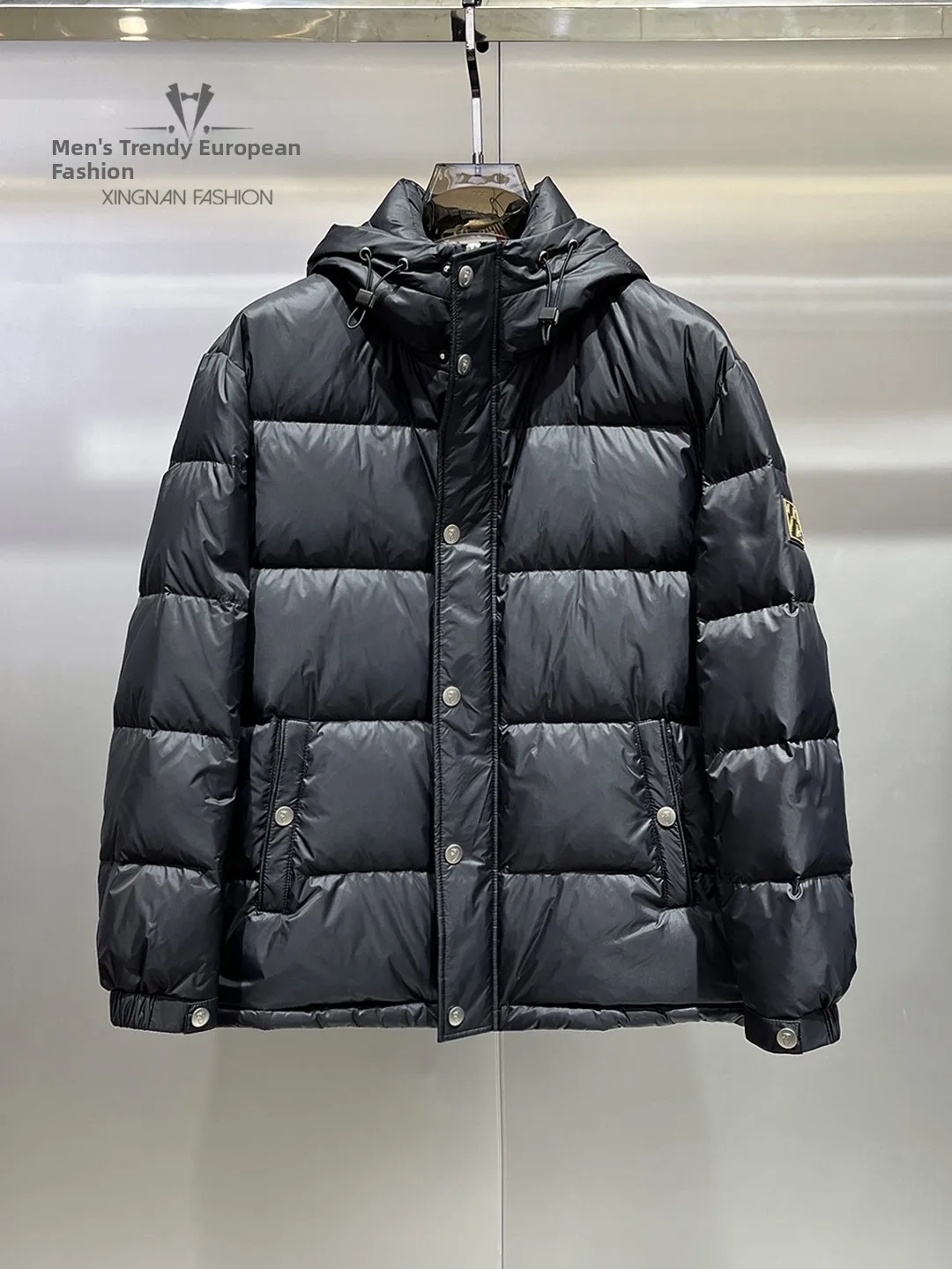 

Простая однотонная мужская утепленная куртка-пуховик с капюшоном, молодежная повседневная модель, стандартный крой, верхняя одежда