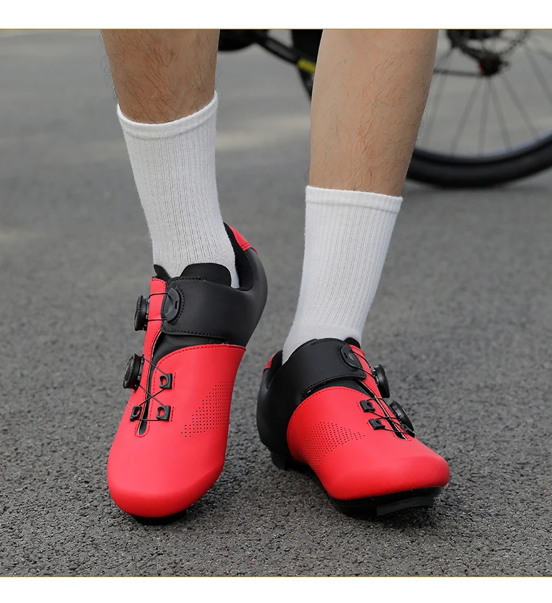 Atmungsaktive Radsportschuhe MTB Fahrradschuhe Herren Renn- und Wettkampfschuhe Selbstverriegelnde Speed-Fahrradsneaker Damen Cleat-Straßenradsportschuhe – Detail 23
