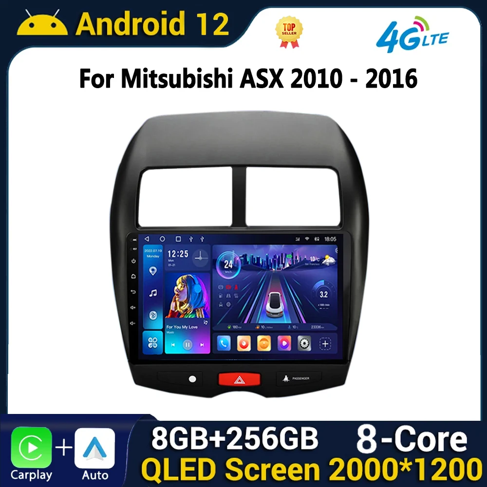 

Android Car Radio Carplay for Mitsubishi ASX 1 2010 2011 - 2016 C4 Peugeot 4008 Video Player Navigation GPS NO 2Din 2 Din