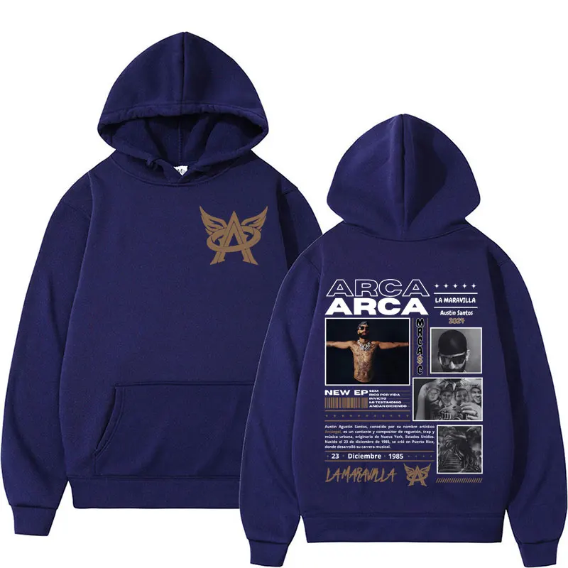 Rapper Arcángel ARCA 2024 Album Cover Hoodie Mens Clothing Hip Hop Harajuku Sweatshirts Unisex Casual Fleece Oversized Hoodies