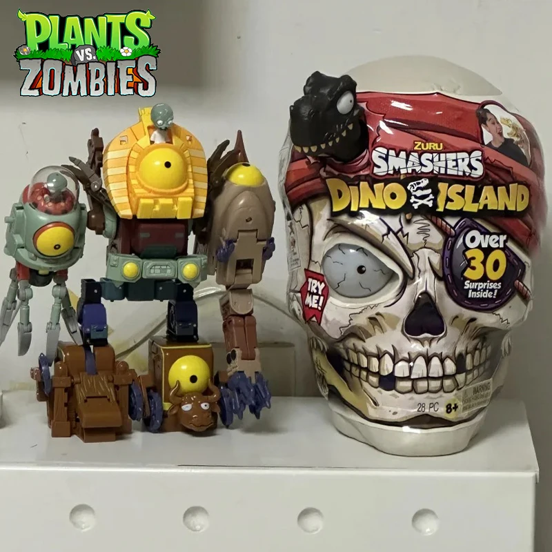 Echte planten versus. Zombie-vervorming 5-in-1 robot Assembleren Mecha Giant Zombie Transformeerbare Mecha Zombie Boy-verjaardagscadeaus