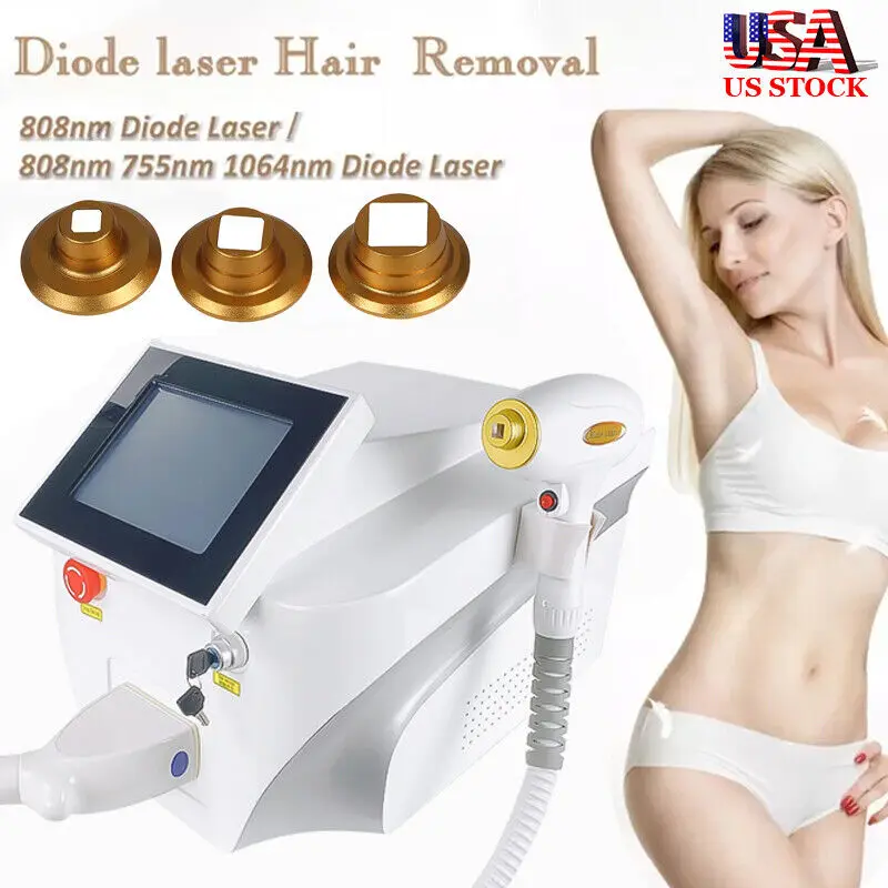 

808nm 1064nm 755nm Diode Laser Hair Removal Machine Skin Rejuvenation 3 Wavelengths Arms Body Permanent Hair Remover Epilator