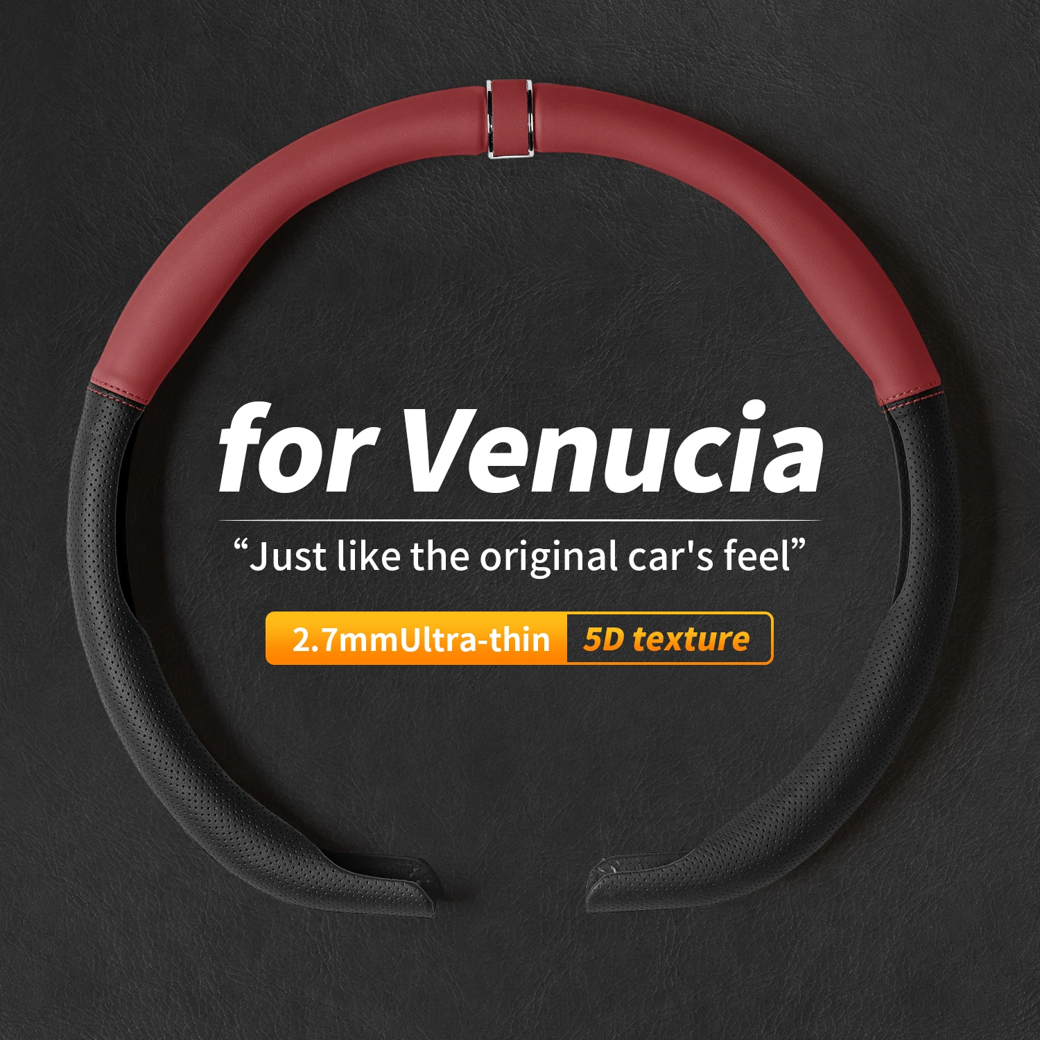 

For Venucia VX6 T60EV Steering Size 38cm Non-slip D-shaped Breathable Car Steering Wheel Cover Protector Suitable Accessories