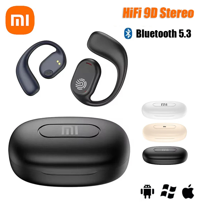 Xiaomi Bone Conduction Earphones 5.3 Bluetooth Wireless Sports Earbuds HiFi 9D Stereo Waterproof Touch Control Noise Reduction 