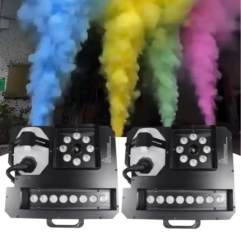 Butoy Colorful Air Column Smoke Machine 16pcs LED DMX Control Full-color Vertical Fog Sprayer for Wedding Bar Performance