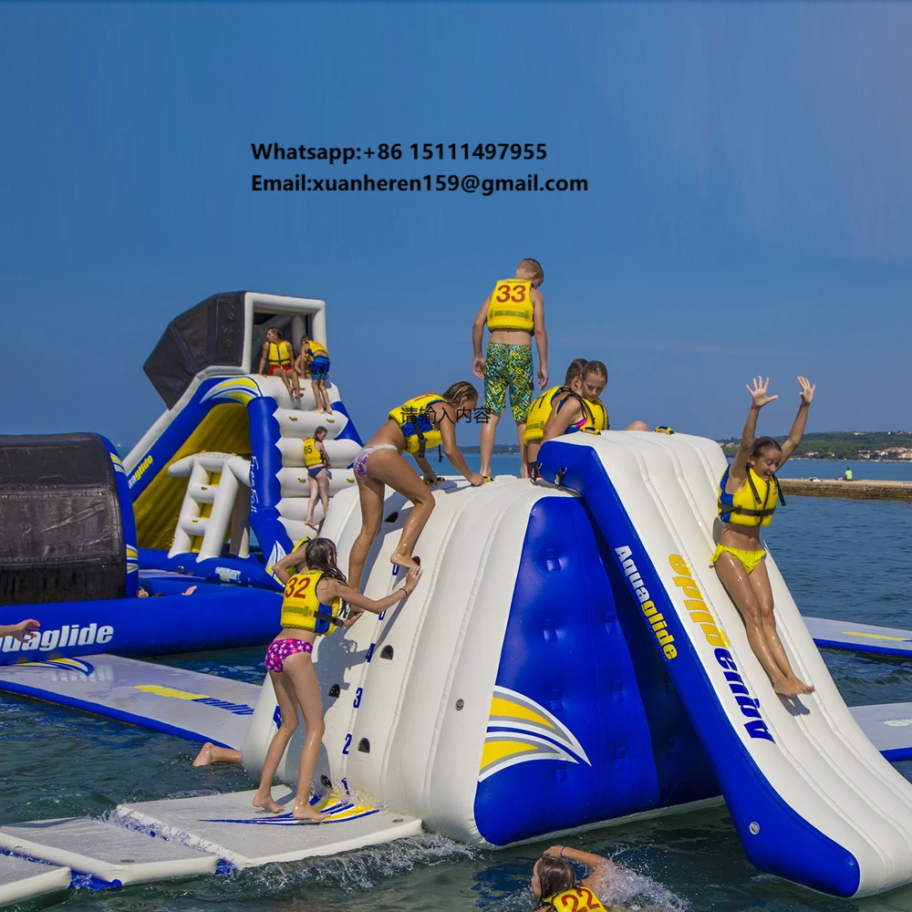 Customizable Large Inflatable Aqua Sports Bouncer Castle New Design Floating Water Park for Amusement by Sea or Lake